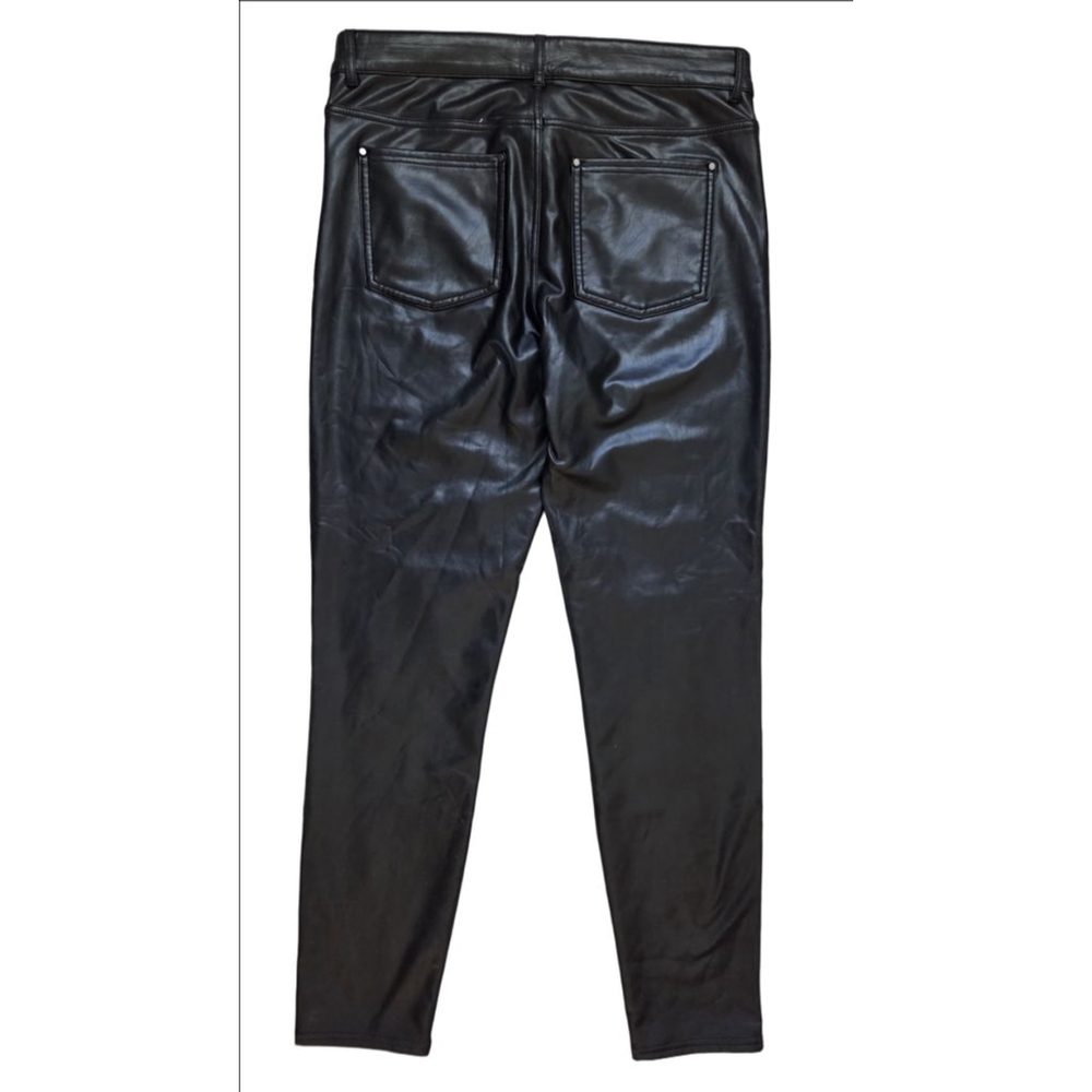 Women's Calzedonia Black Faux Leather Leggings L - Picture 2 of 15